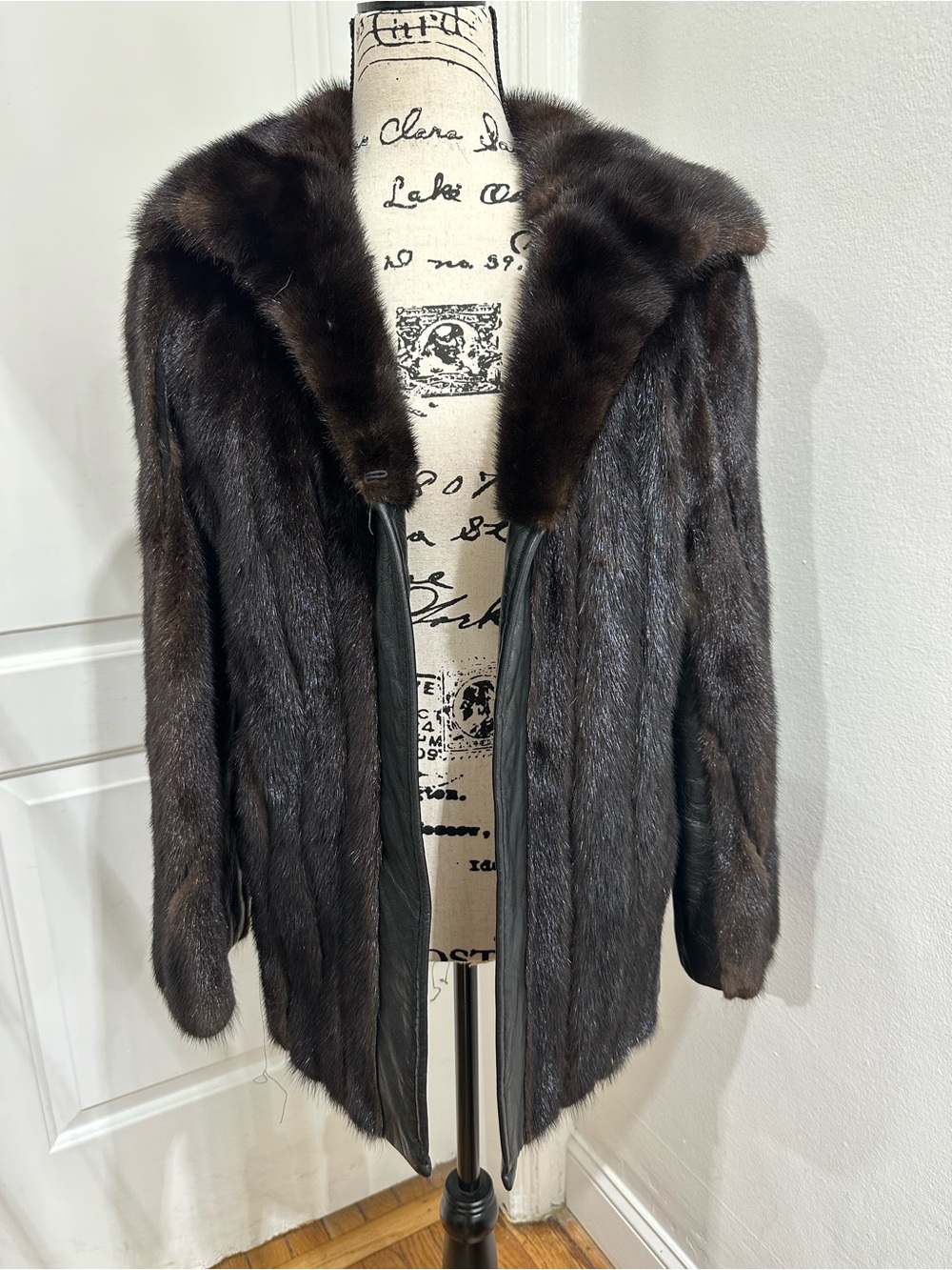 Women's Dark Brown Mink Fur Coat - Luxurious Outerwear